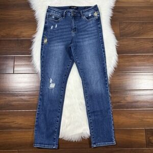 Judy Blue Women's Size 5 / 27 Embroidered Boyfriend‎ Fit Denim Jeans